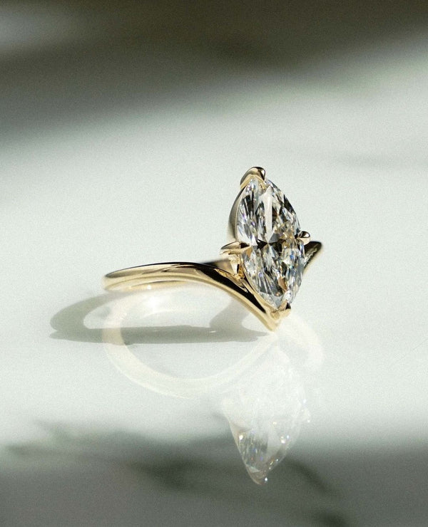 Marquise Cut Labgrown Engagement Ring, Wedding Ring