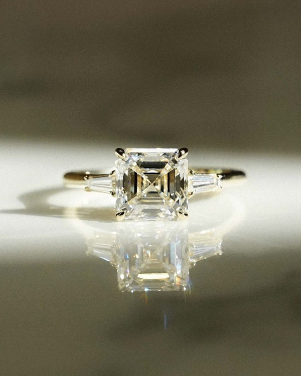Asscher Cut Labgrown Engagement Ring