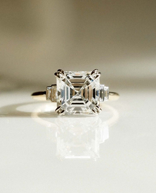 Asscher Cut Labgrown Engagement Ring