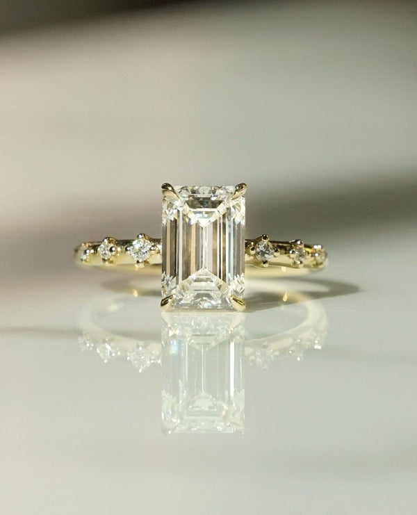 Emerald Cut Labgrown Engagement Ring