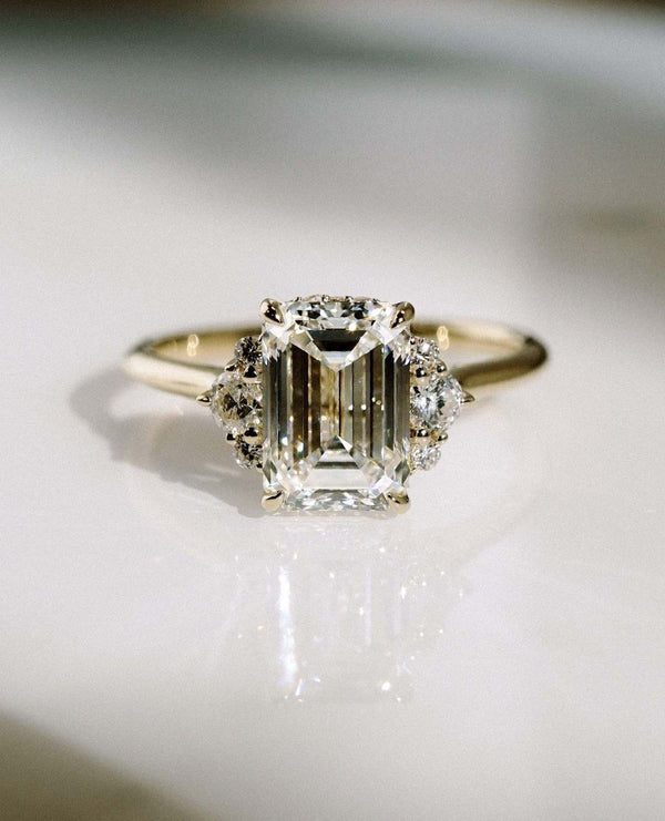 Emerald Cut Labgrown Engagement Ring