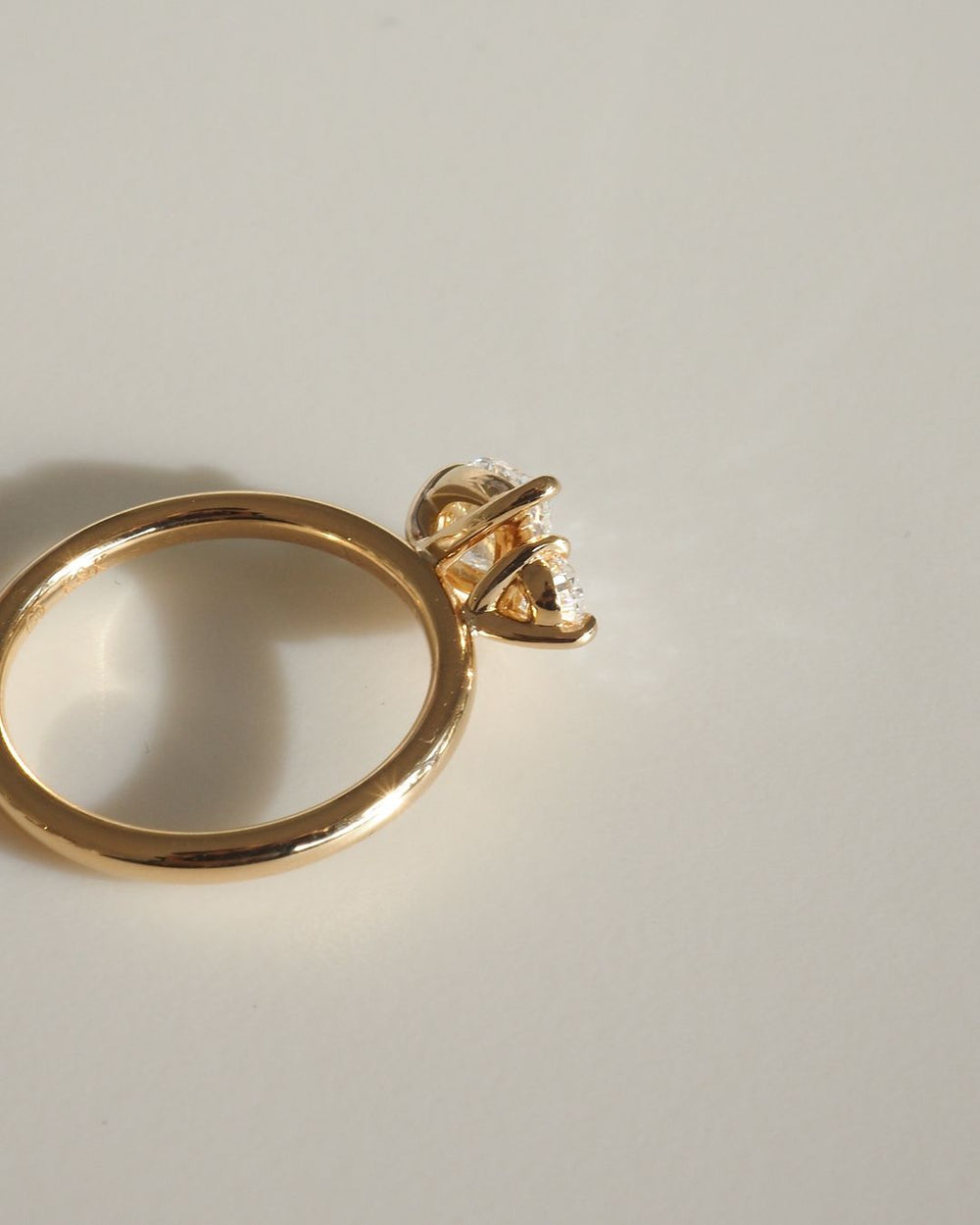 Elongated Pear Cut Labgrown Engagement Ring