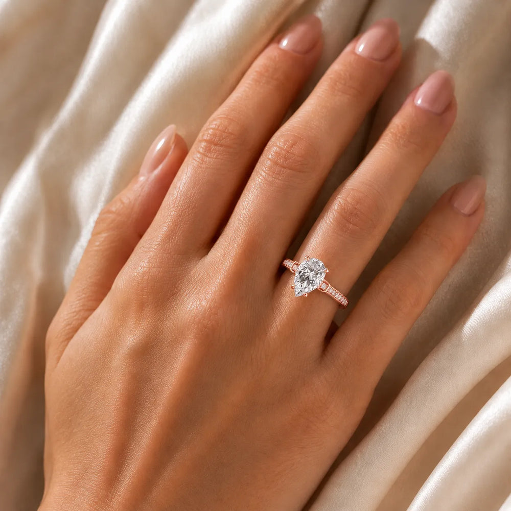 Vintage-Inspired Solitaire Ring with Accent Stone Details