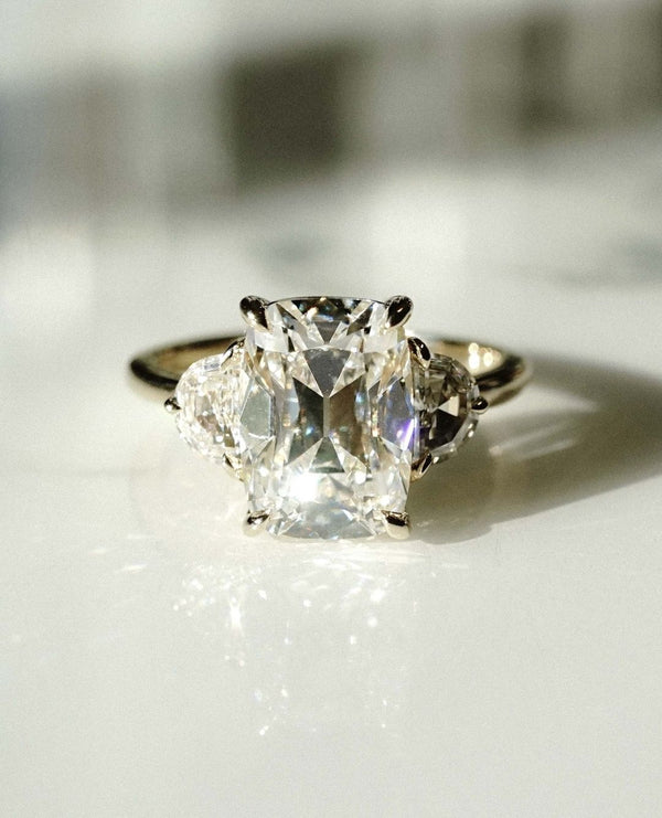 Old Mine Cushion Cut Labgrown Engagement Ring