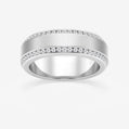 1 ctw Round Lab Grown Diamond 7mm Beveled Edge Satin Finish Eternity Band