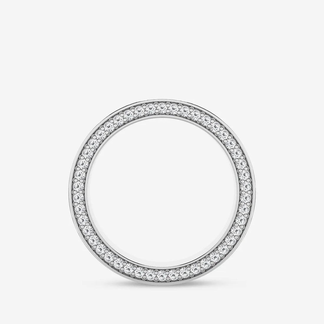 7/8 ctw Round Lab Grown Diamond 7mm Satin Finish Flat Eternity Band