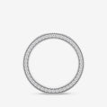 7/8 ctw Round Lab Grown Diamond 7mm Satin Finish Flat Eternity Band