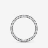 7/8 ctw Round Lab Grown Diamond 7mm Satin Finish Flat Eternity Band