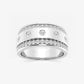 1 1/4 ctw Round Lab Grown Diamond Men's Floating Wedding Band