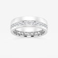 2 ctw Round Lab Grown Diamond High Polish Men's Eternity Band - 6.7mm Width