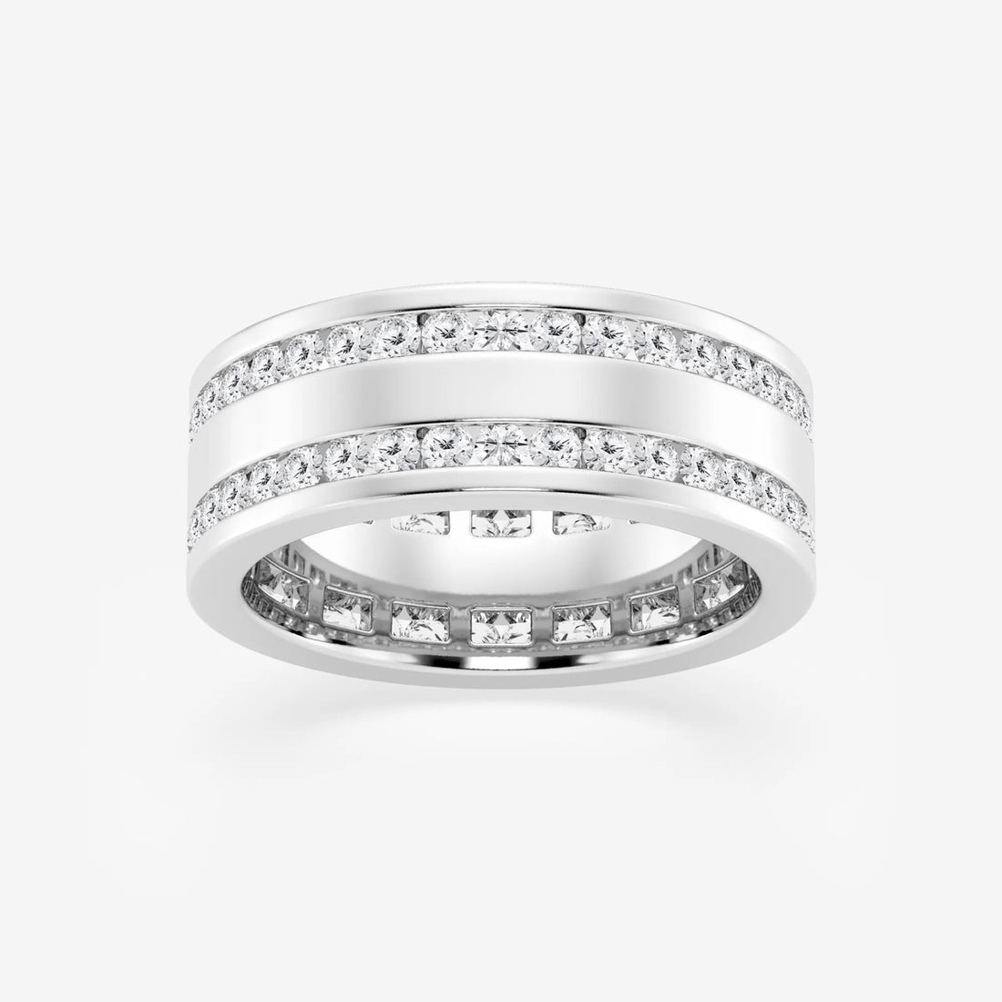 1 7/8 ctw Round Lab Grown Diamond Men's Eternity Band - 8.4mm Width