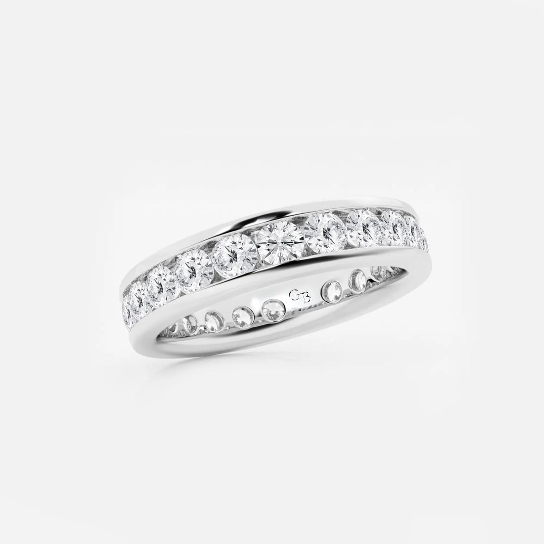 Nova 2 ctw Round Lab Grown Diamond Channel Set Eternity Band - 4.1mm Width