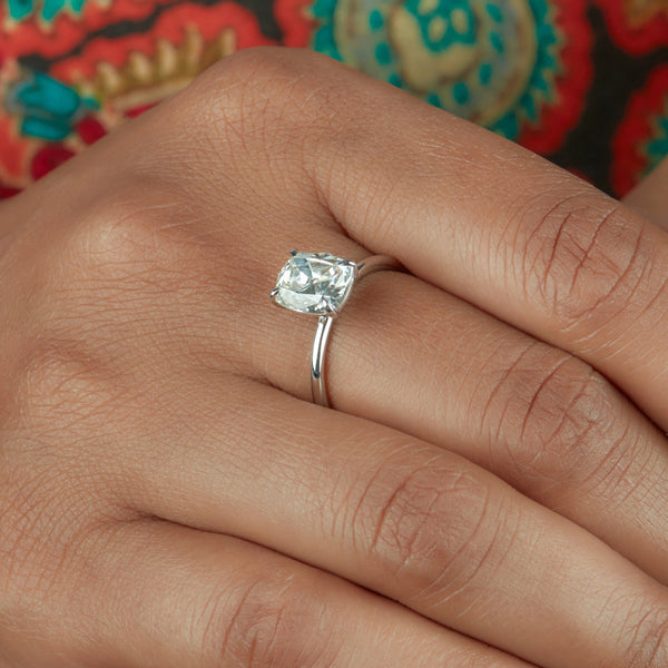 Old Mine Cushion Cut Labgrown Ring