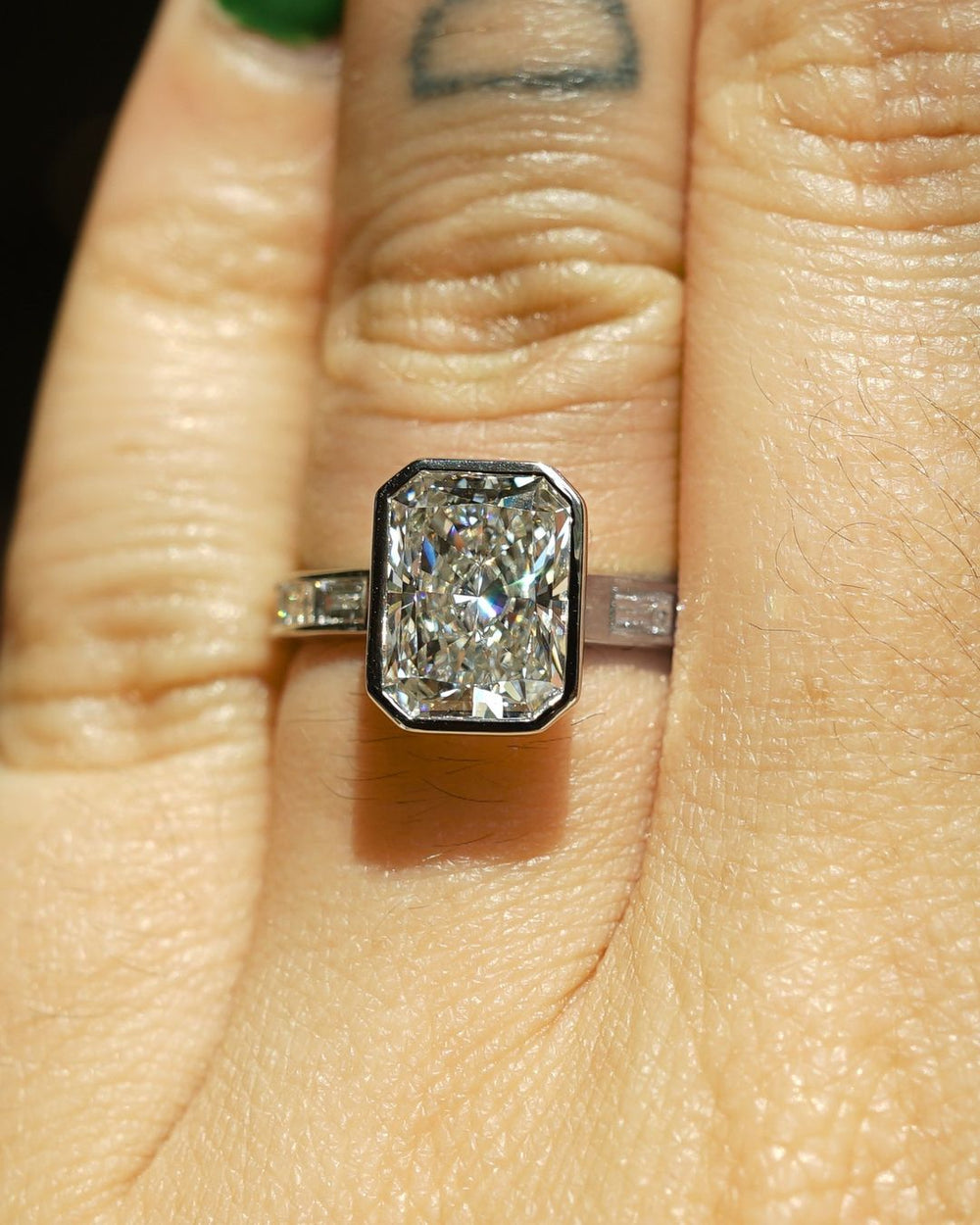 Radiant Cut Labgrown Engagement Ring