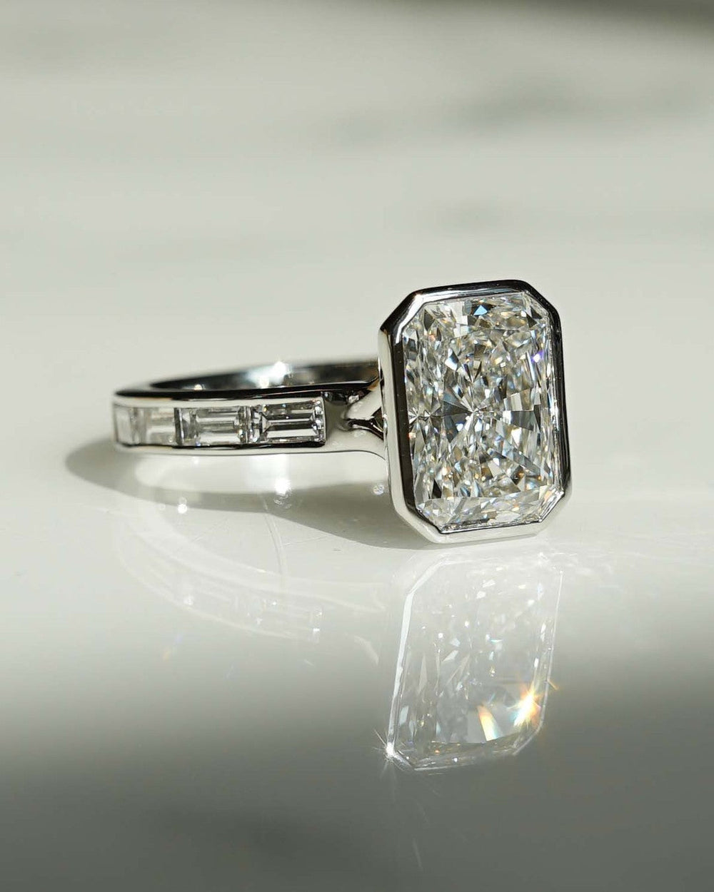 Radiant Cut Labgrown Engagement Ring