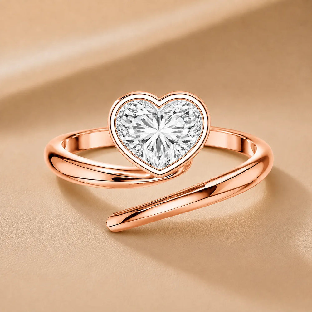 Elegant Pear-Cut Bezel Wrap Diamond Ring