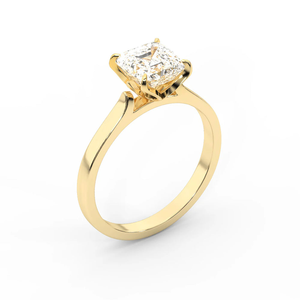 Isabella Bloom Solitaire Emerald Diamond Engagement Ring