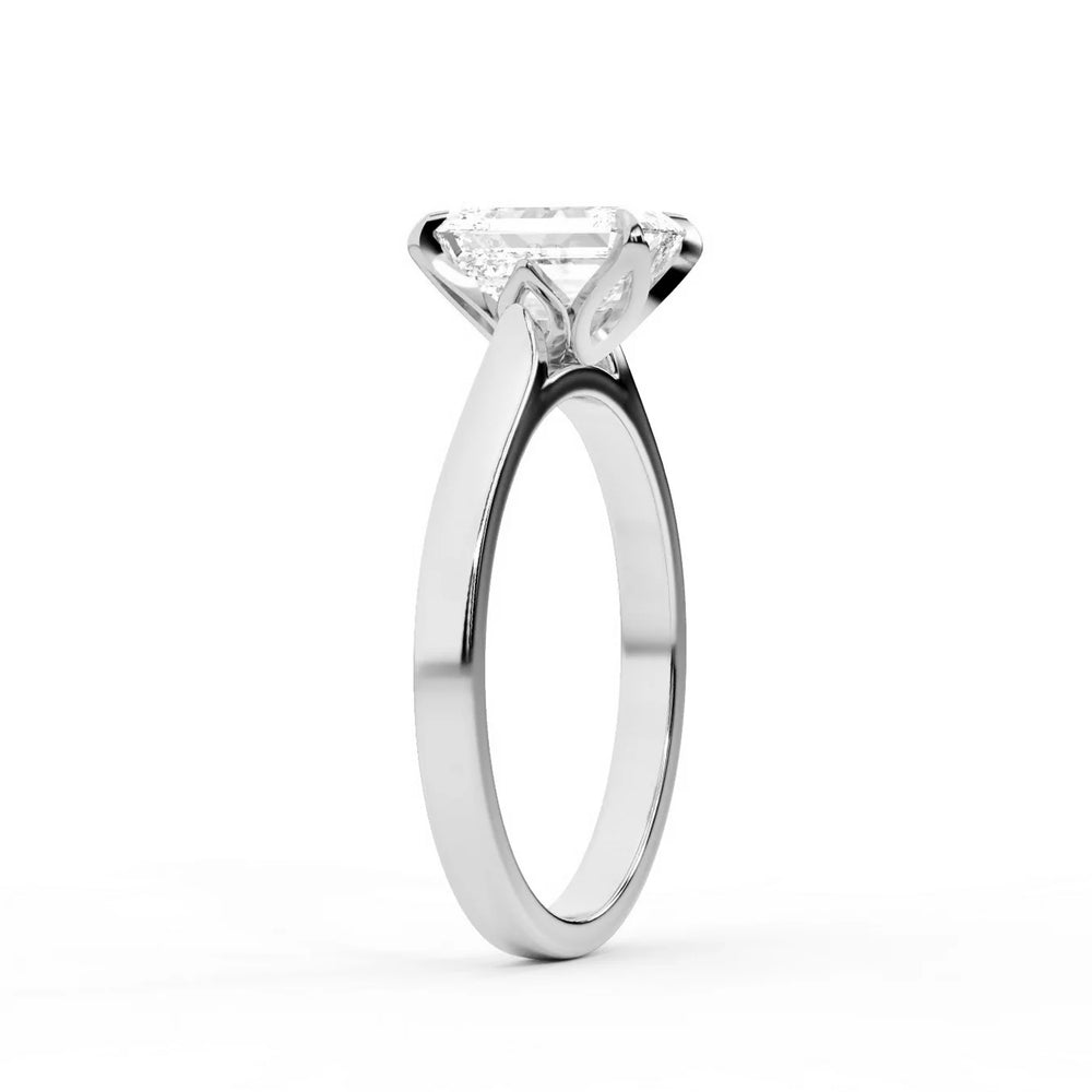 Isabella Bloom Solitaire Emerald Diamond Engagement Ring