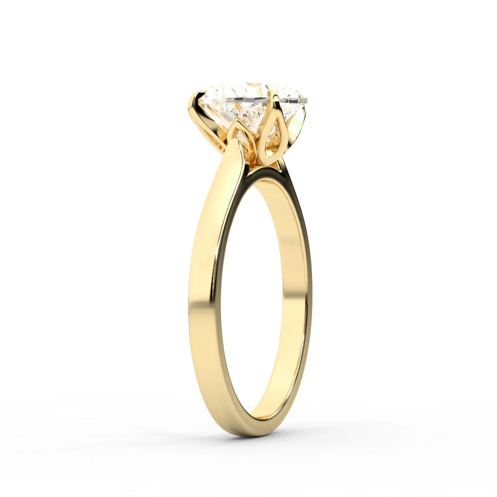 Isabella Bloom Solitaire Emerald Diamond Engagement Ring