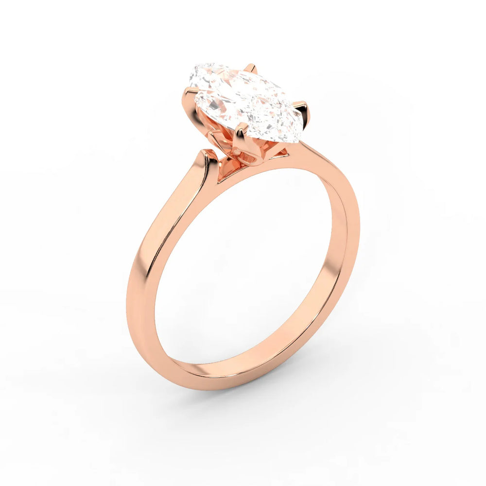 Isabella Bloom Solitaire Emerald Diamond Engagement Ring