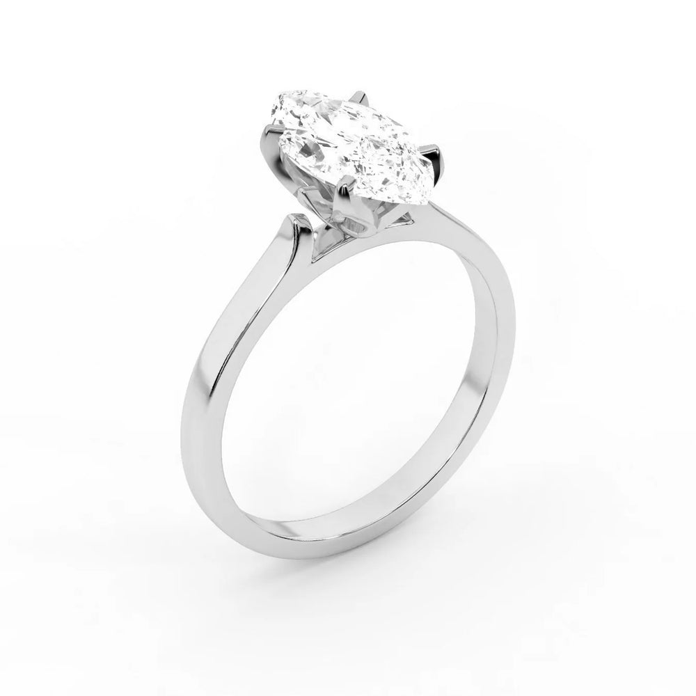 Isabella Bloom Solitaire Emerald Diamond Engagement Ring