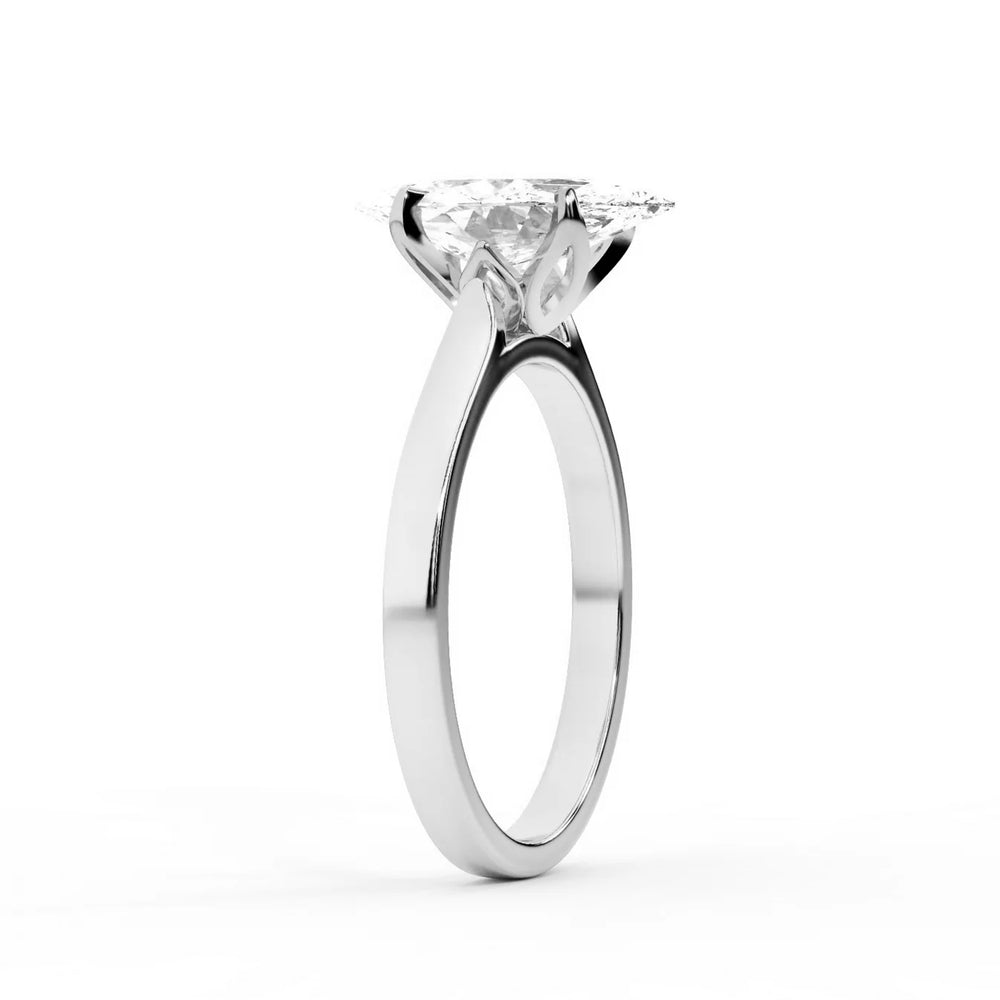 Isabella Bloom Solitaire Emerald Diamond Engagement Ring