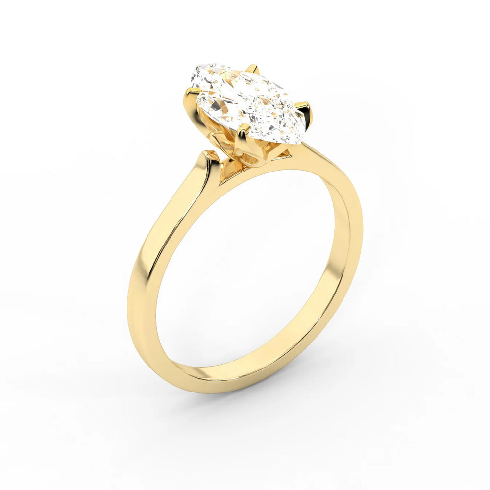 Isabella Bloom Solitaire Emerald Diamond Engagement Ring
