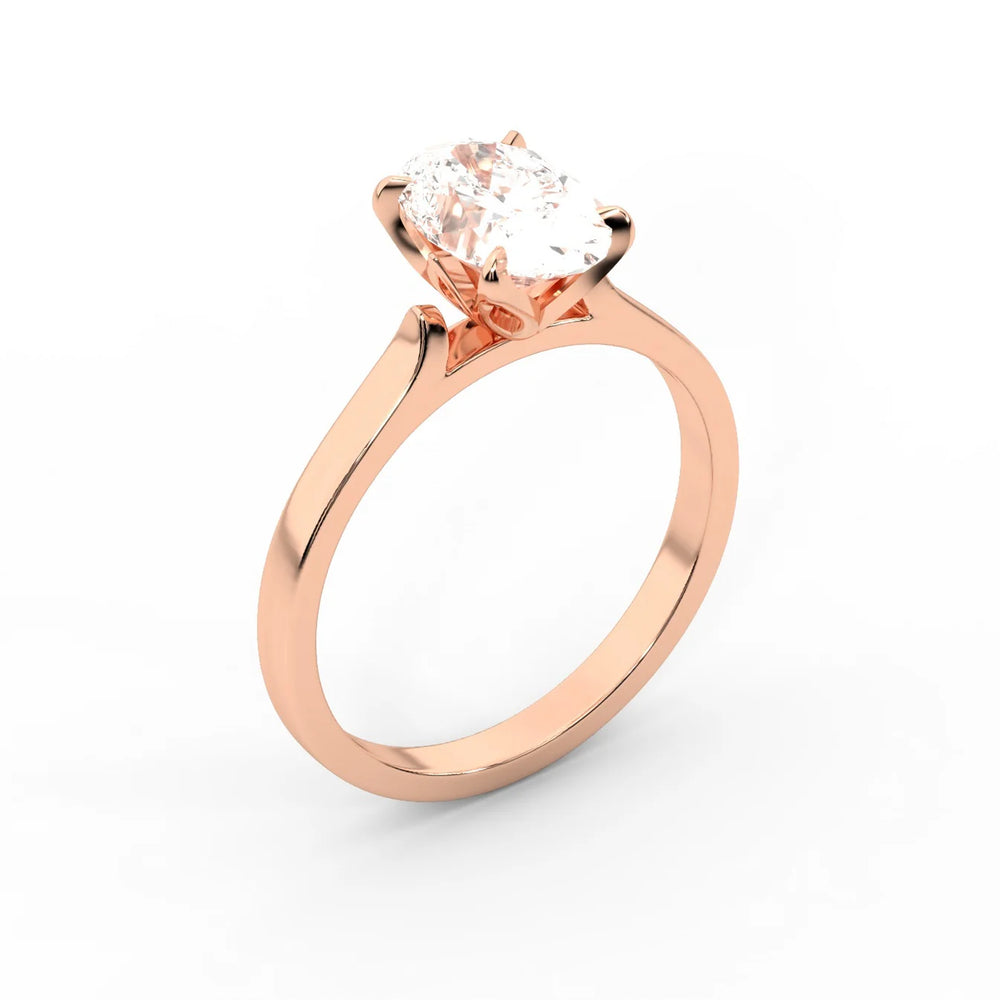 Isabella Bloom Solitaire Emerald Diamond Engagement Ring