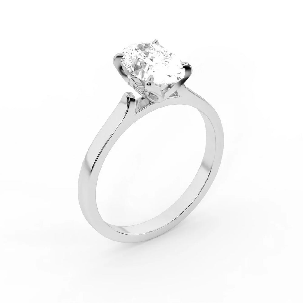 Isabella Bloom Solitaire Emerald Diamond Engagement Ring