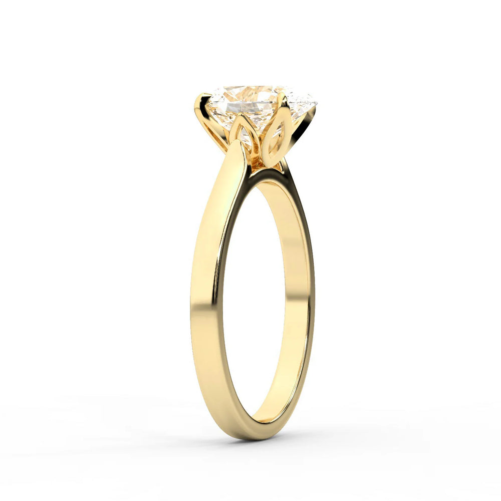 Isabella Bloom Solitaire Emerald Diamond Engagement Ring