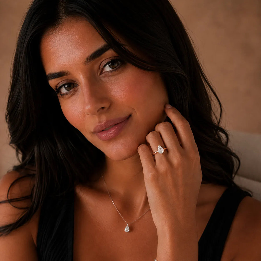 Isabella Bloom Solitaire Emerald Diamond Engagement Ring