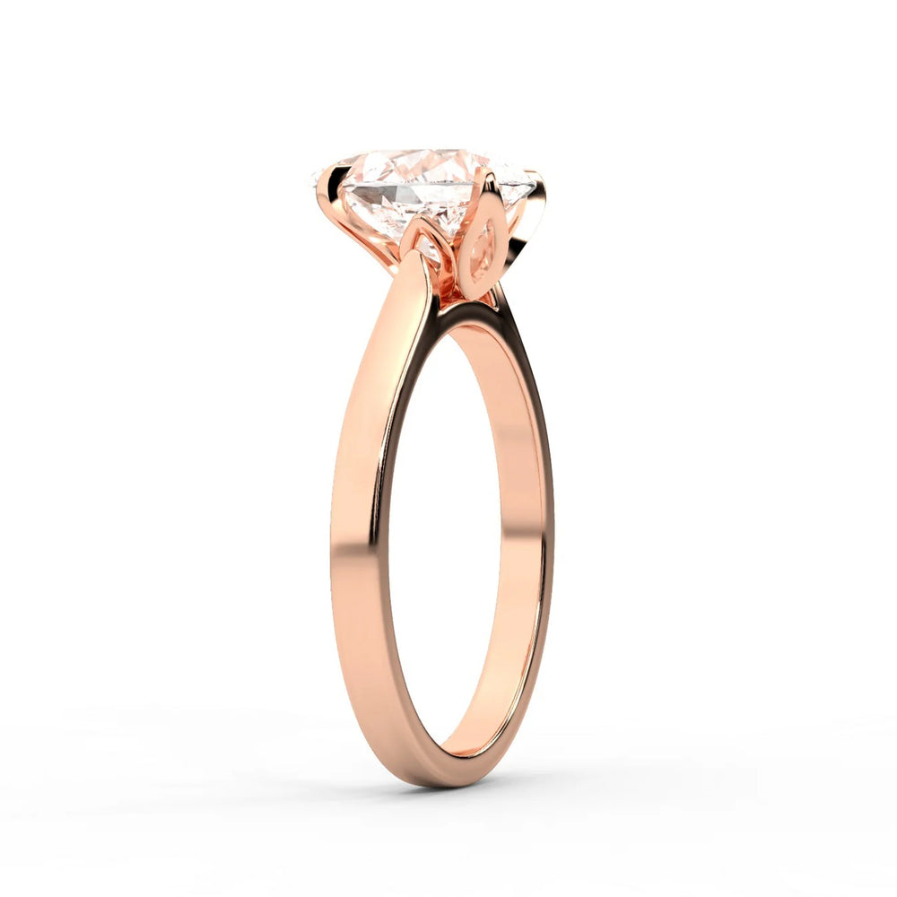 Isabella Bloom Solitaire Emerald Diamond Engagement Ring