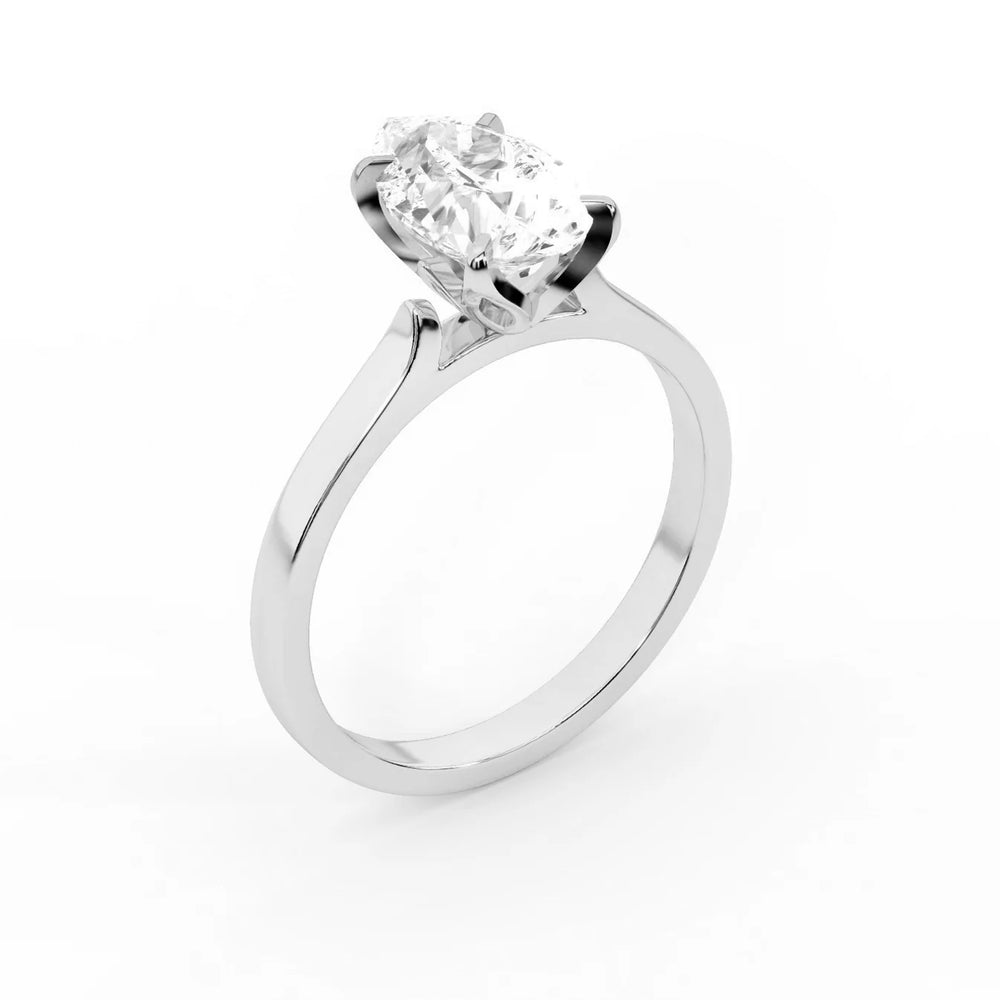 Isabella Bloom Solitaire Emerald Diamond Engagement Ring