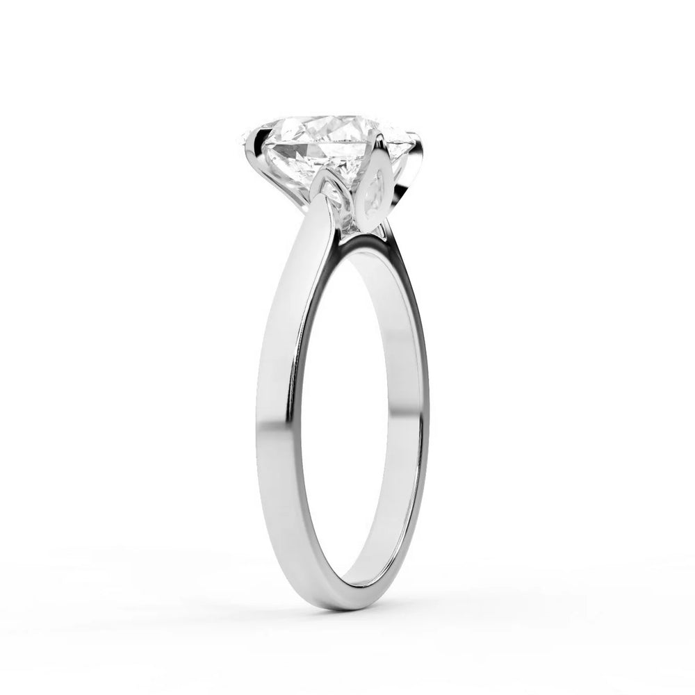 Isabella Bloom Solitaire Emerald Diamond Engagement Ring