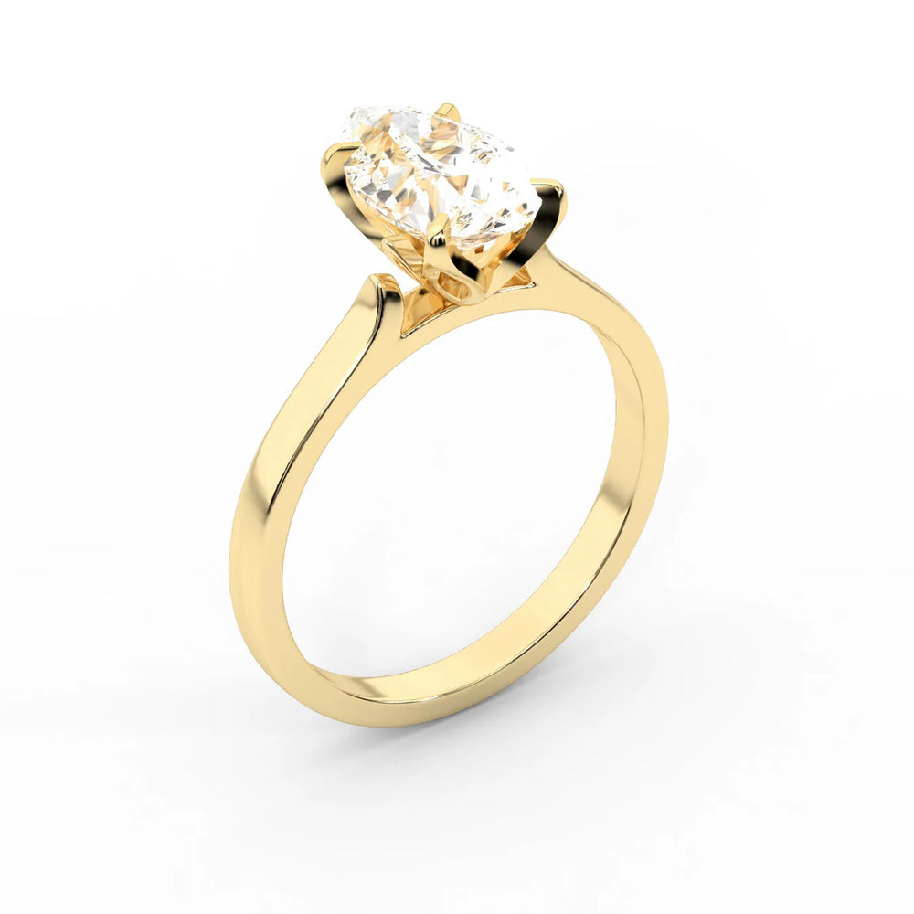Isabella Bloom Solitaire Emerald Diamond Engagement Ring