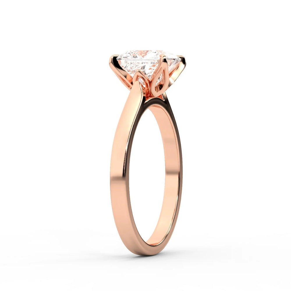 Isabella Bloom Solitaire Emerald Diamond Engagement Ring