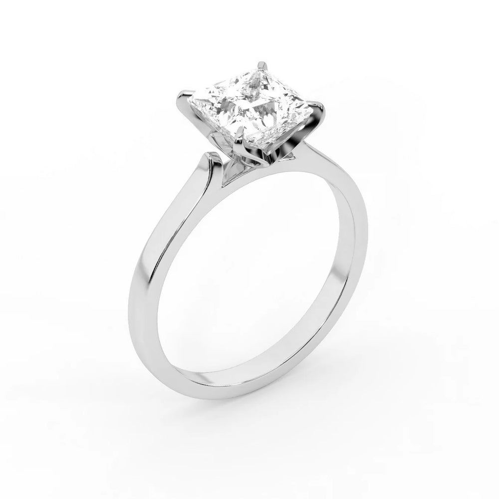 Isabella Bloom Solitaire Emerald Diamond Engagement Ring
