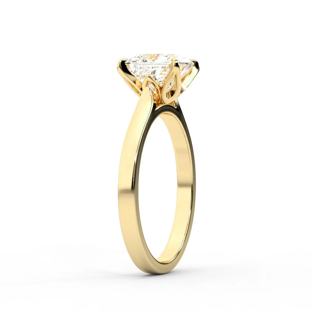 Isabella Bloom Solitaire Emerald Diamond Engagement Ring
