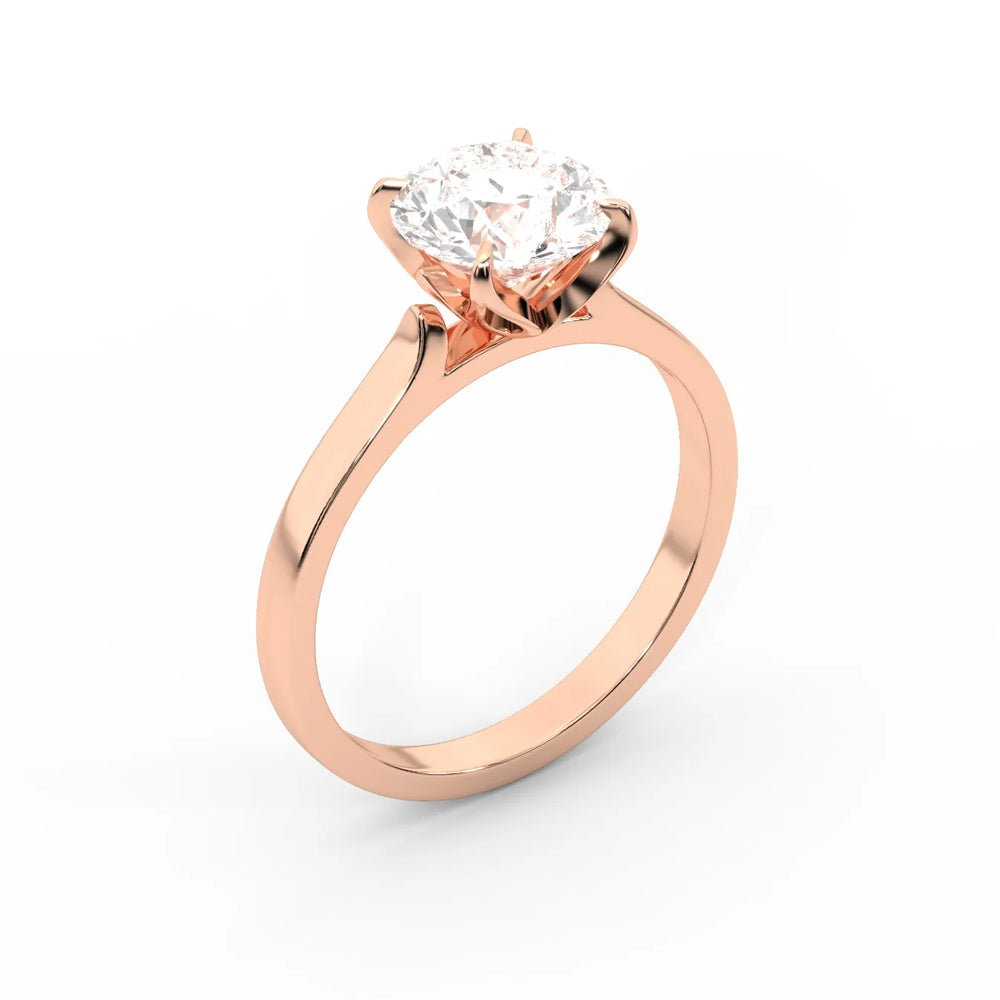 Isabella Bloom Solitaire Emerald Diamond Engagement Ring