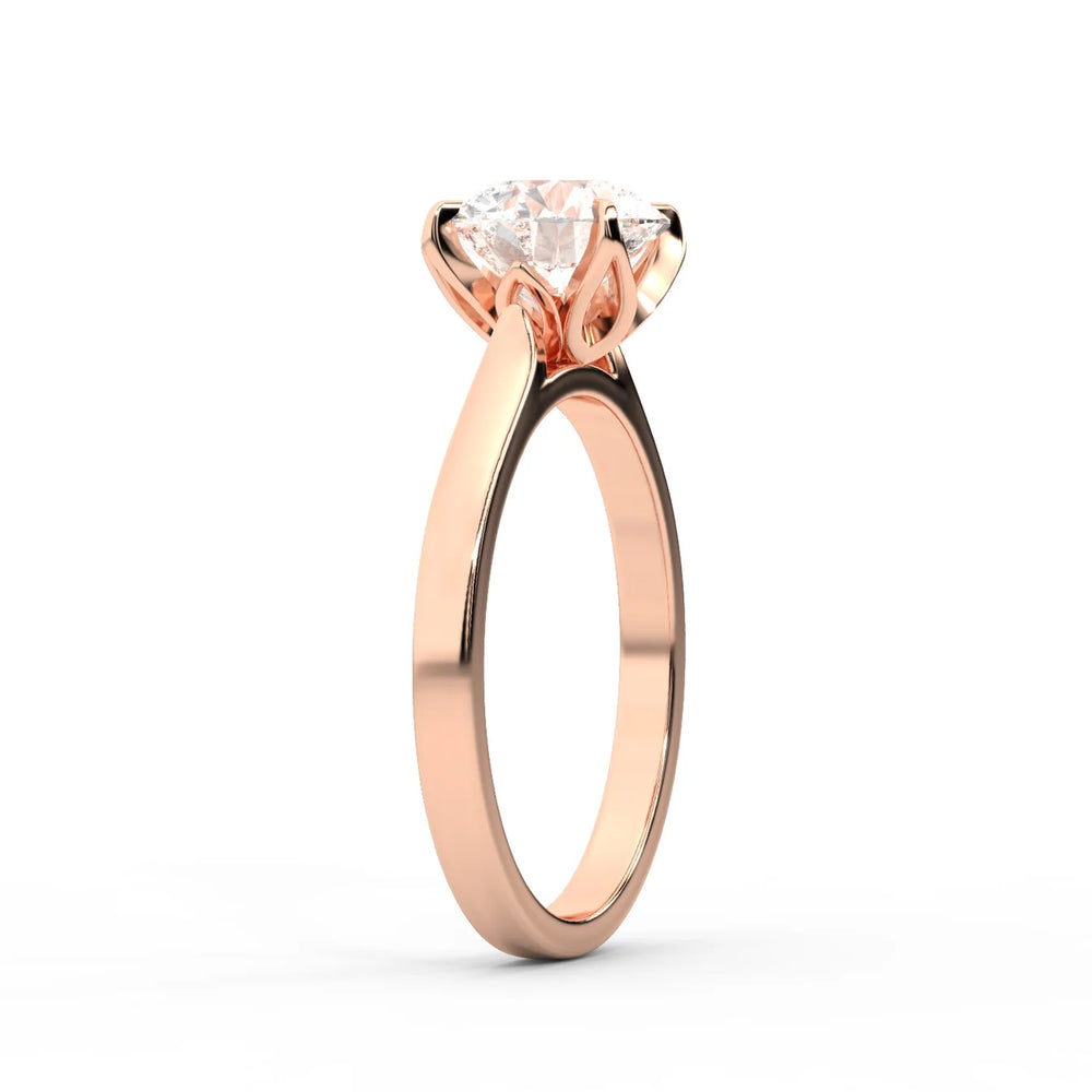 Isabella Bloom Solitaire Emerald Diamond Engagement Ring