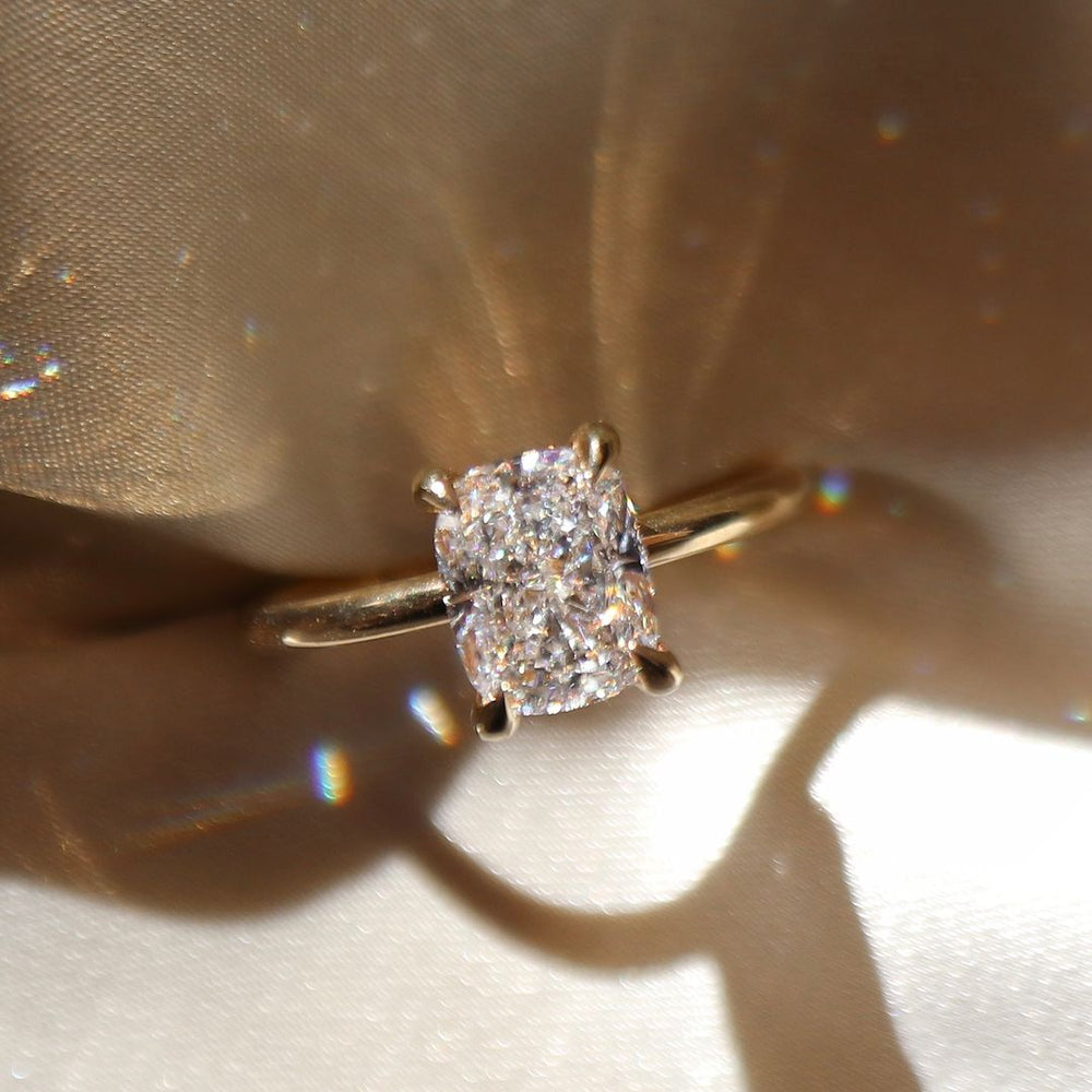 Cushion Cut Labgrown Engagement Ring