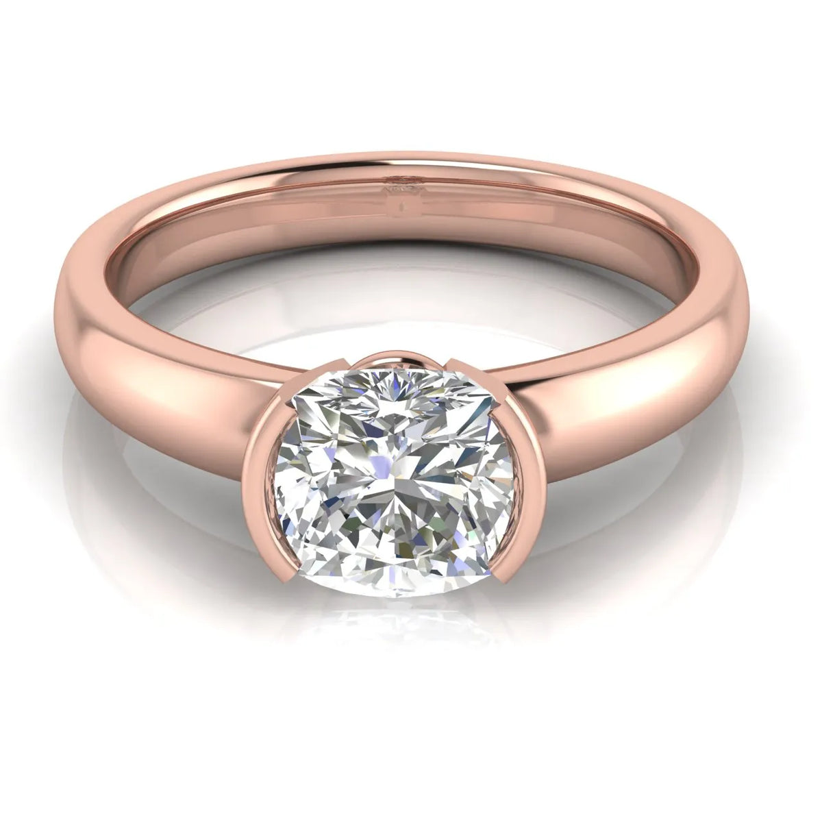 Modern Bezel-Inspired Solitaire Engagement Ring