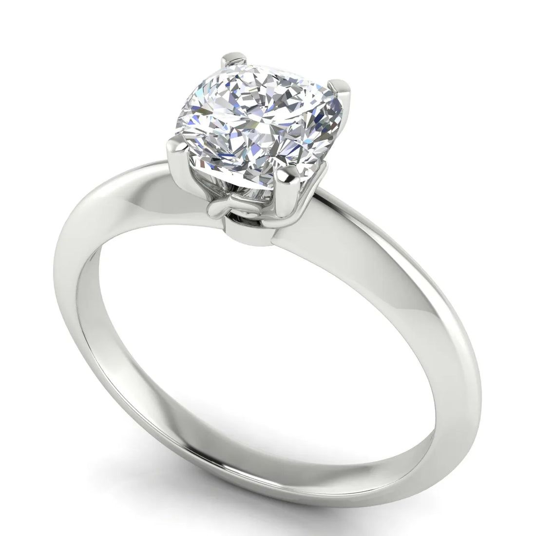 Romantic Solitaire Ring with Elegant Prong Setting