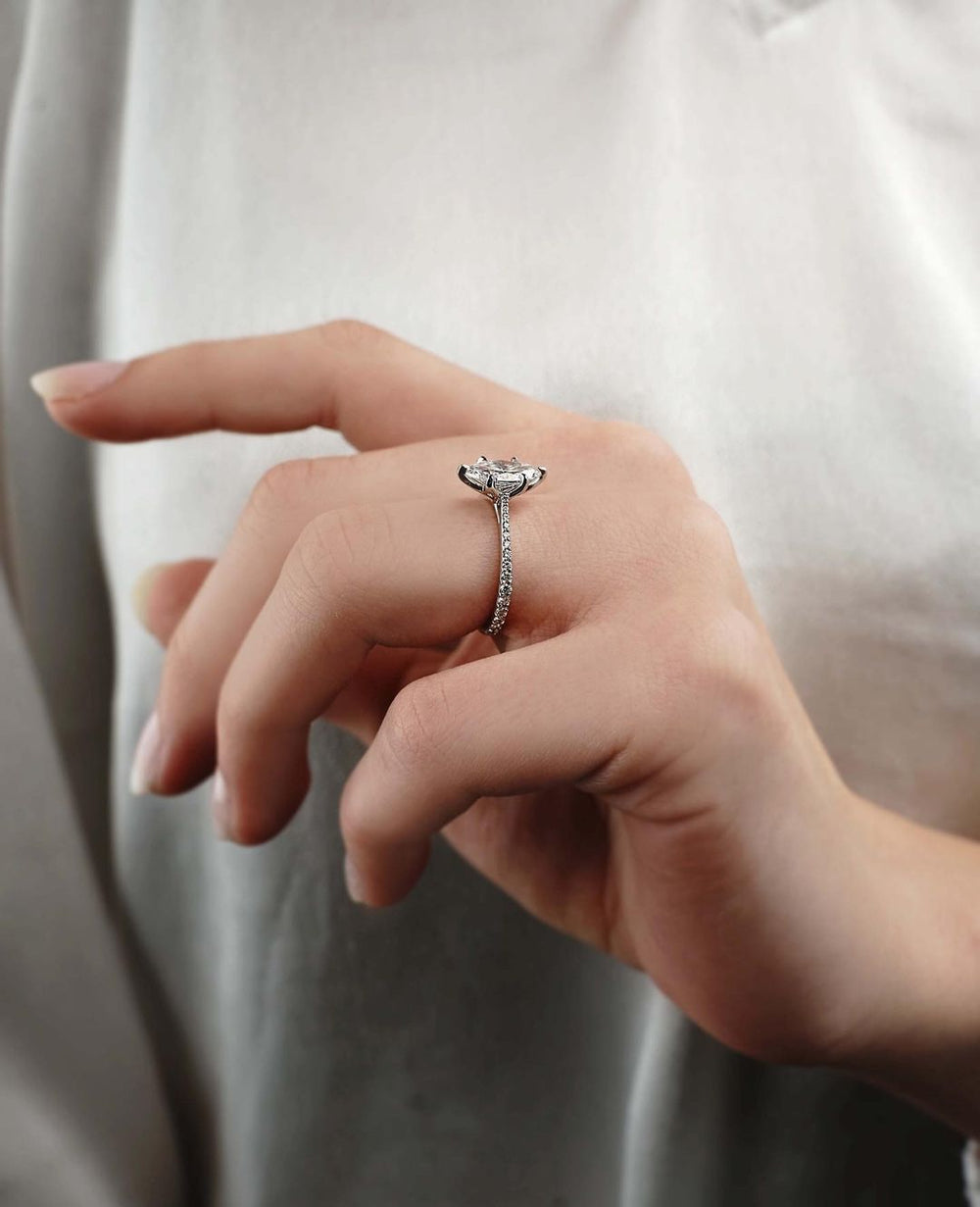 Marquise Cut Labgrown Engagement Ring, Wedding Ring