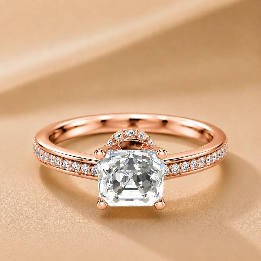 Delicate Pavé Accent Engagement Ring