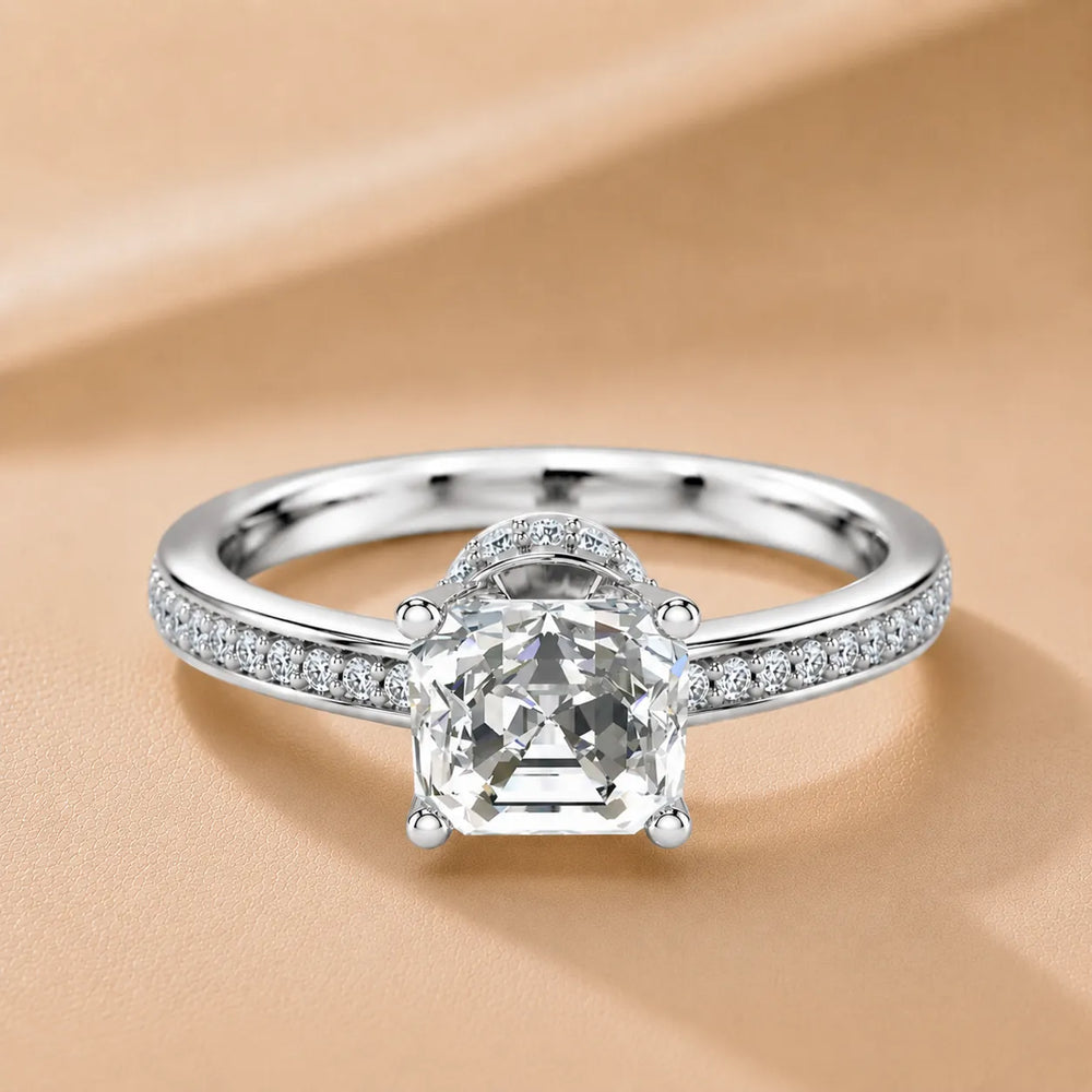 Delicate Pavé Accent Engagement Ring
