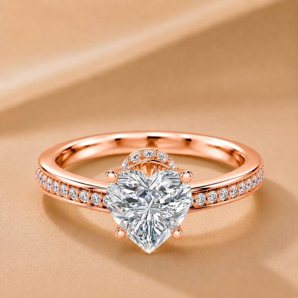 Delicate Pavé Accent Engagement Ring