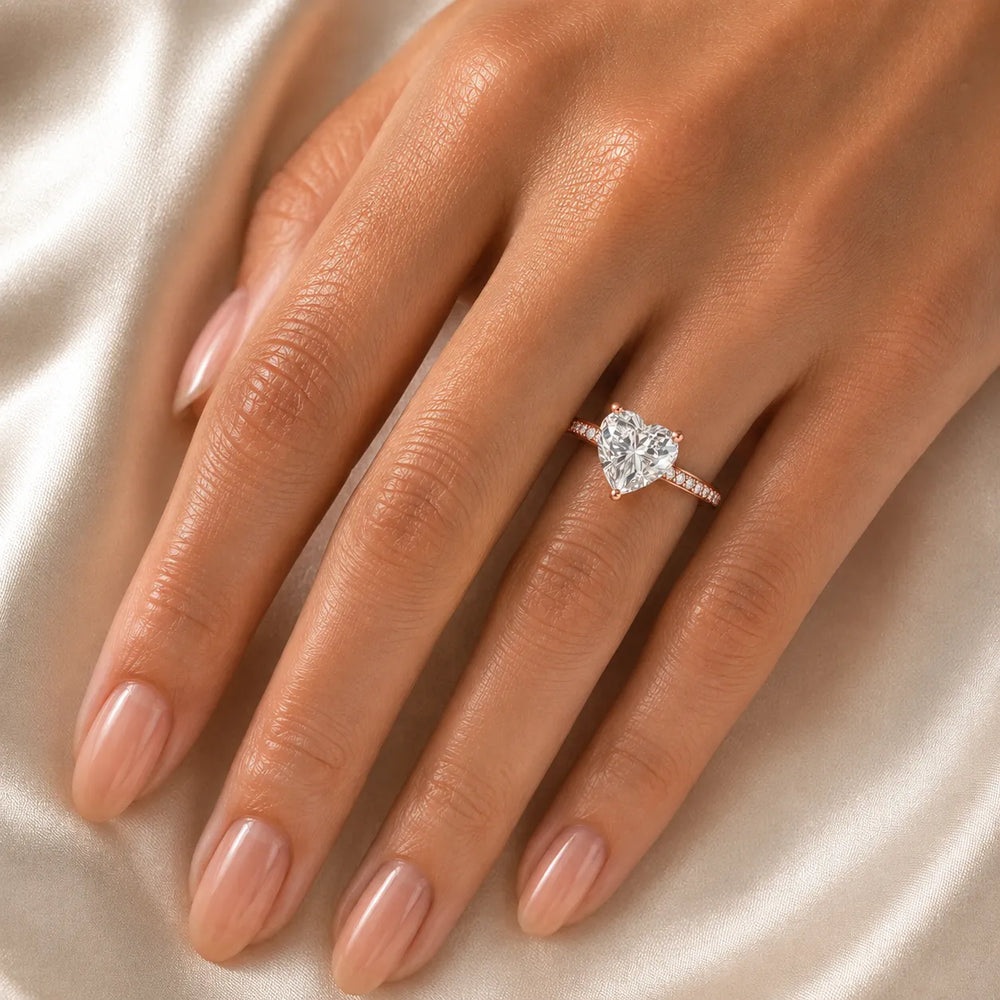 Delicate Pavé Accent Engagement Ring