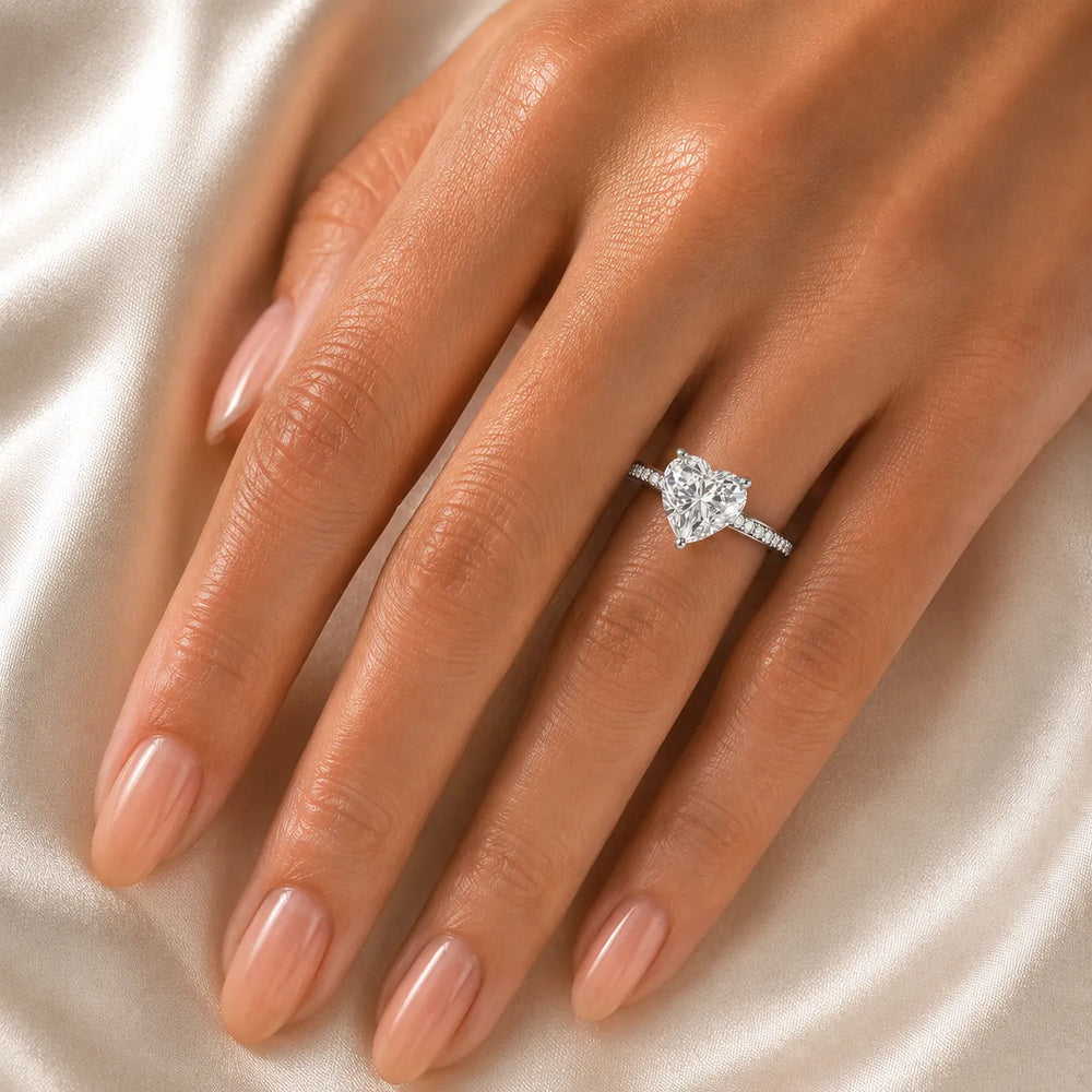 Delicate Pavé Accent Engagement Ring