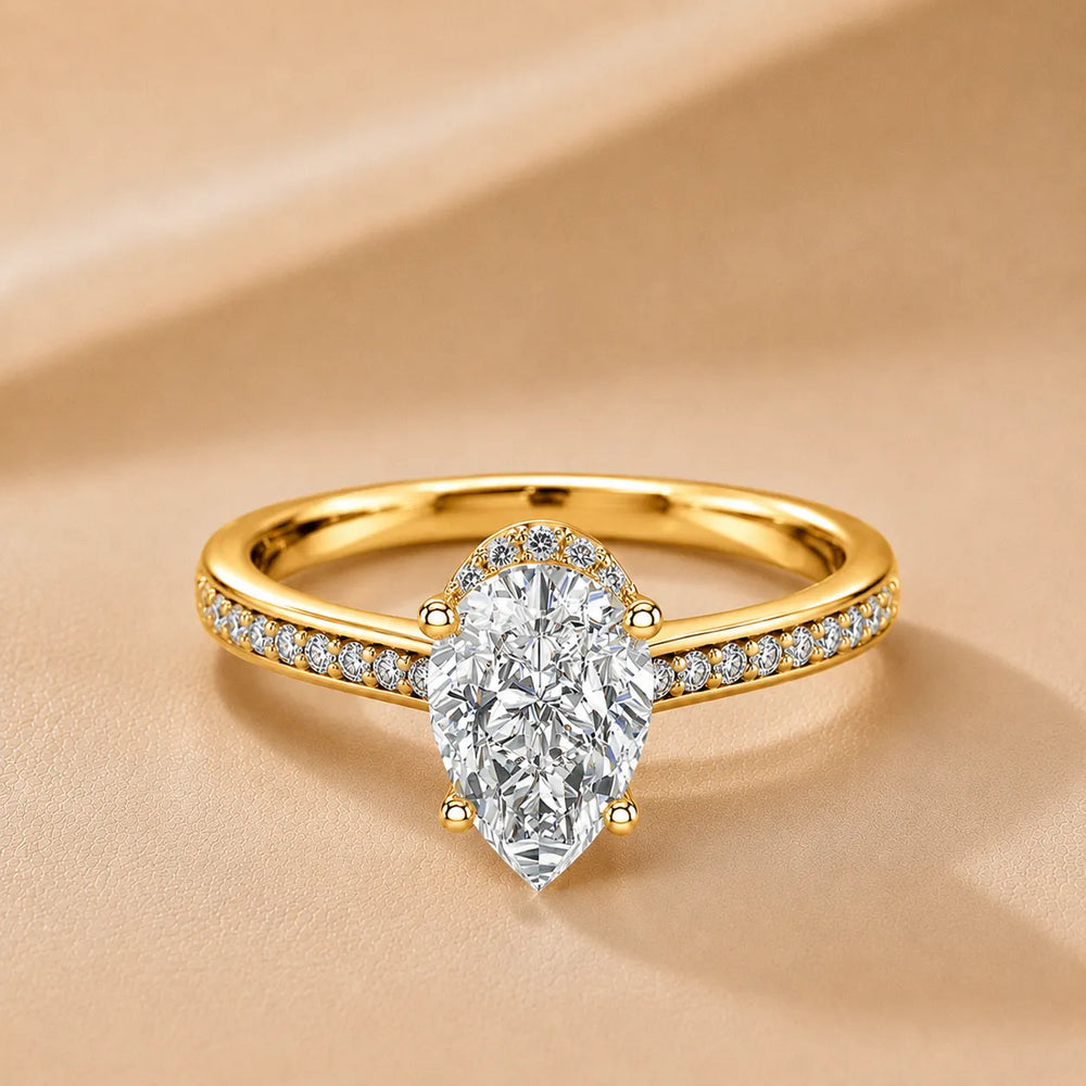 Delicate Pavé Accent Engagement Ring